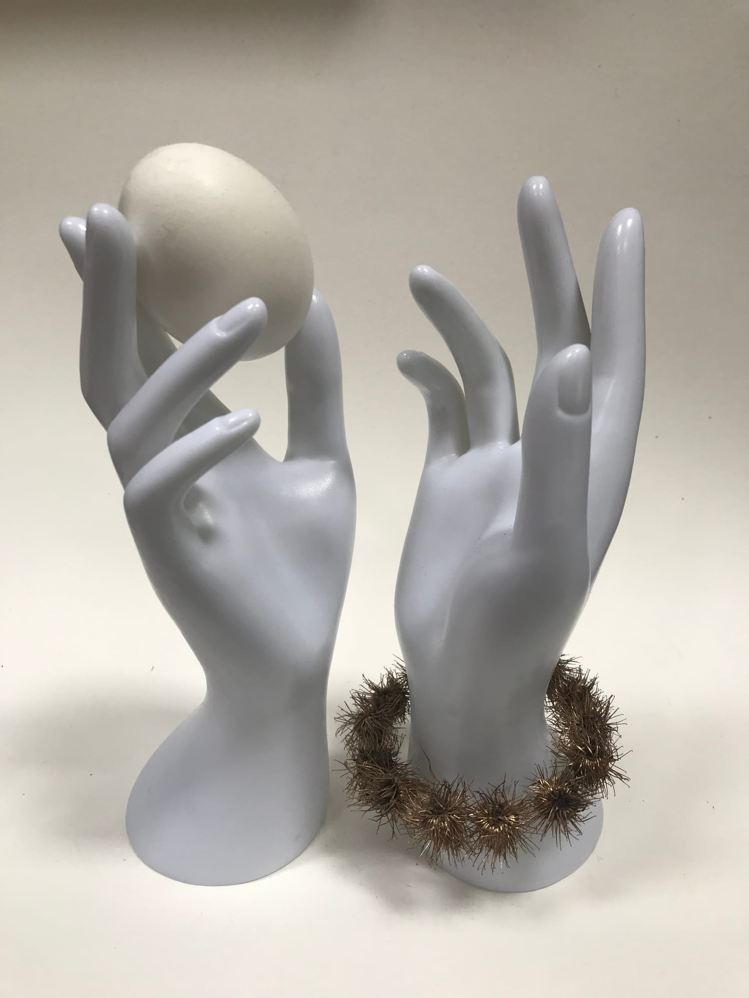 Care - sculpture combining found objects